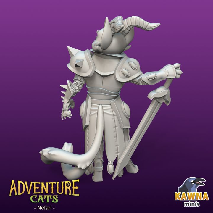 Nefari Paladin (2 Variants Available) - Kawna Minis