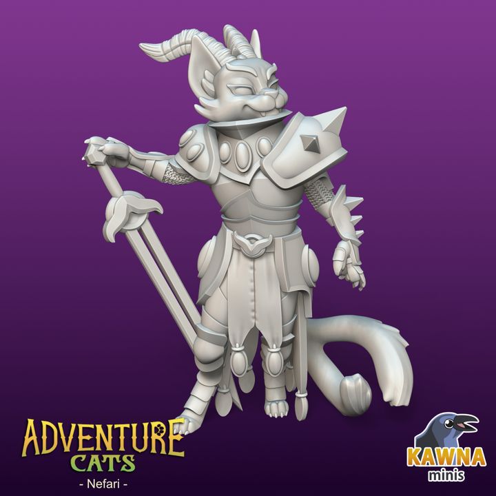 Nefari Paladin (2 Variants Available) - Kawna Minis