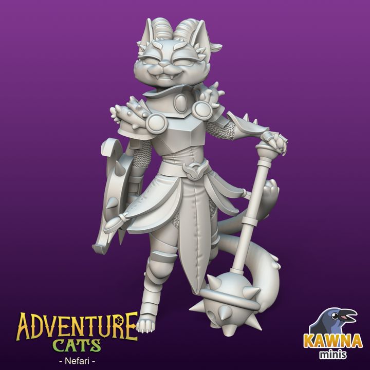 Nefari Paladin (2 Variants Available) - Kawna Minis