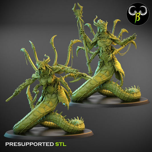 Orphidian Tormentors - Snake Demons (2 Variants Available) - Clay Beast Creations