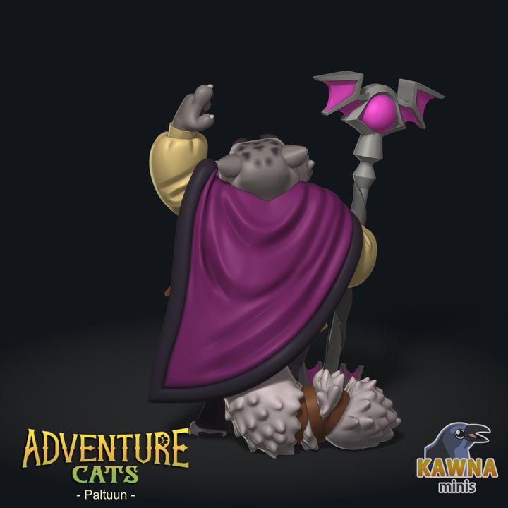 Paltuun Warlock - Cat Folk Pact Magician (2 Variants Available) - Kawna Minis