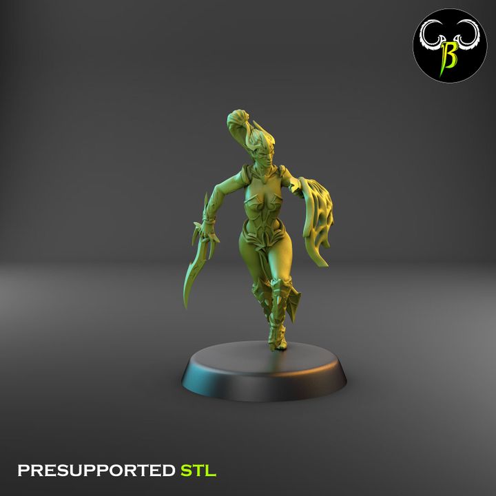 Spider Cultists, Dark Elf Blade & Shield Squad (9 Variants Available) - Clay Beast Creations