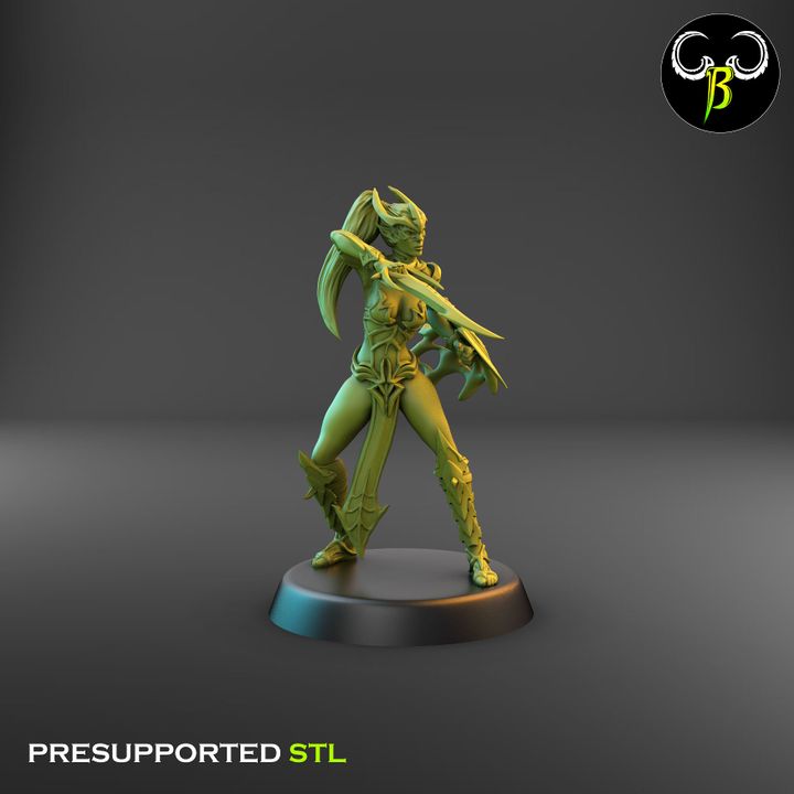 Spider Cultists, Dark Elf Blade & Shield Squad (9 Variants Available) - Clay Beast Creations