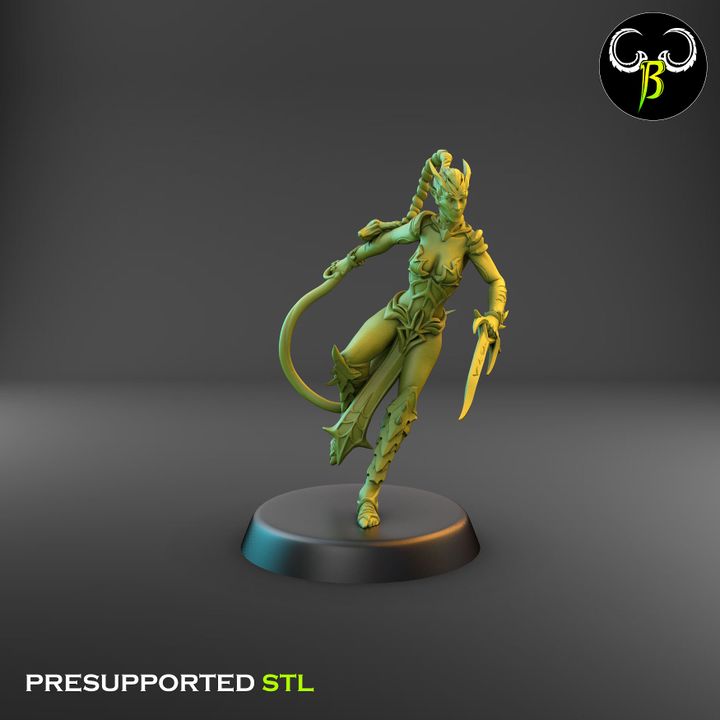 Spider Cultists, Dark Elf Whip & Blade Squad (9 Variants Available) - Clay Beast Creations