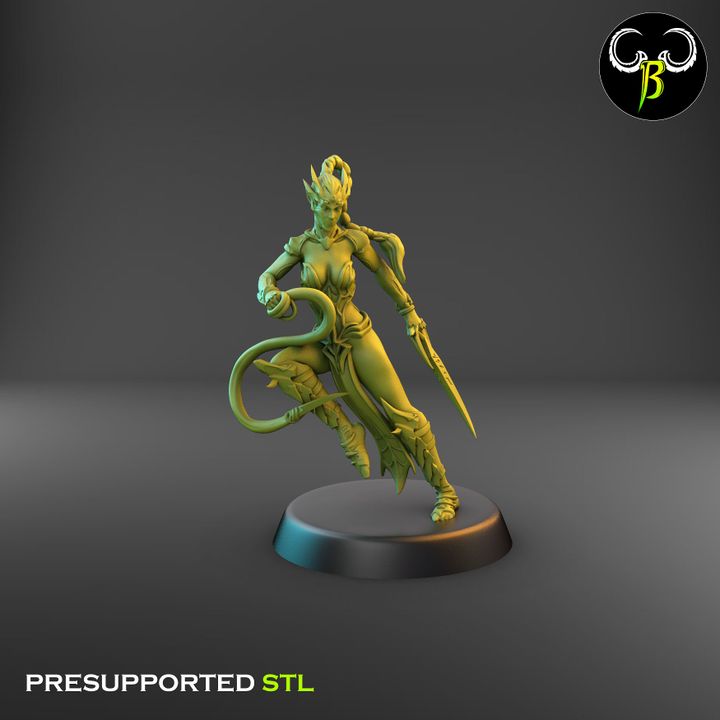 Spider Cultists, Dark Elf Whip & Blade Squad (9 Variants Available) - Clay Beast Creations