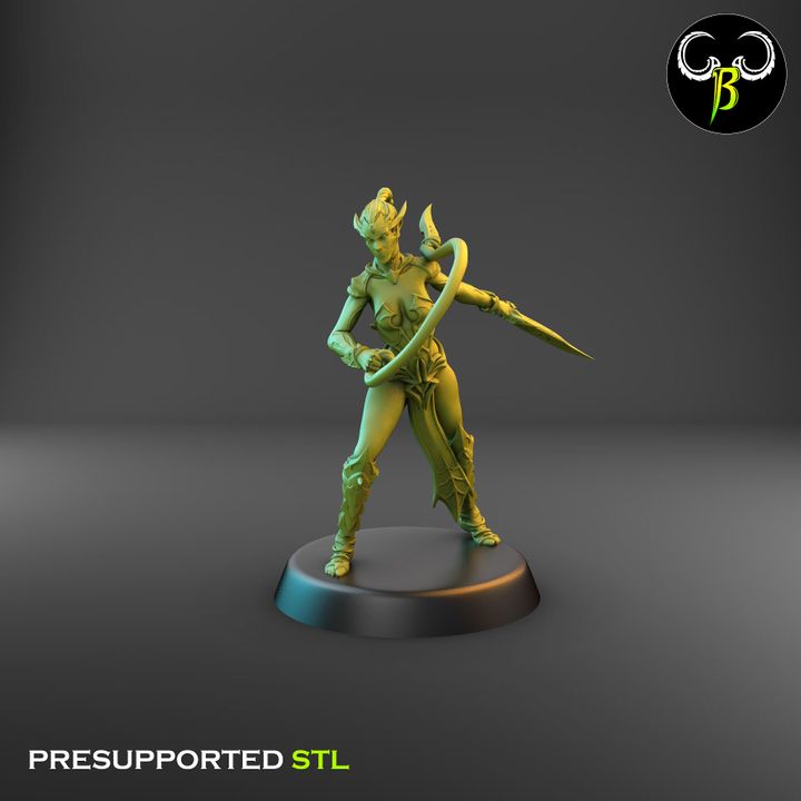 Spider Cultists, Dark Elf Whip & Blade Squad (9 Variants Available) - Clay Beast Creations