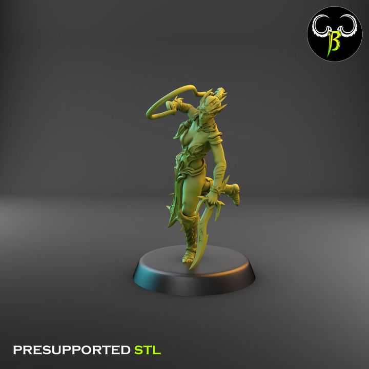 Spider Cultists, Dark Elf Whip & Blade Squad (9 Variants Available) - Clay Beast Creations