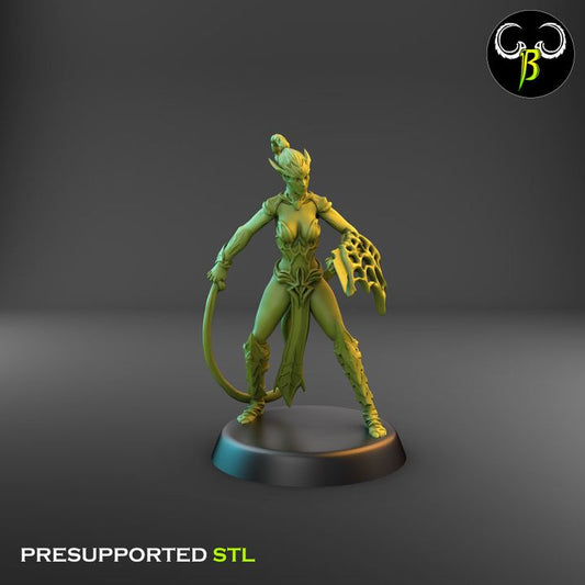 Spider Cultists, Dark Elf Whip & Shield Squad (9 Variants Available) - Clay Beast Creations