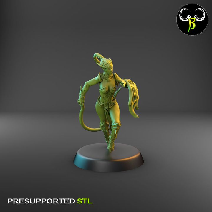 Spider Cultists, Dark Elf Whip & Shield Squad (9 Variants Available) - Clay Beast Creations