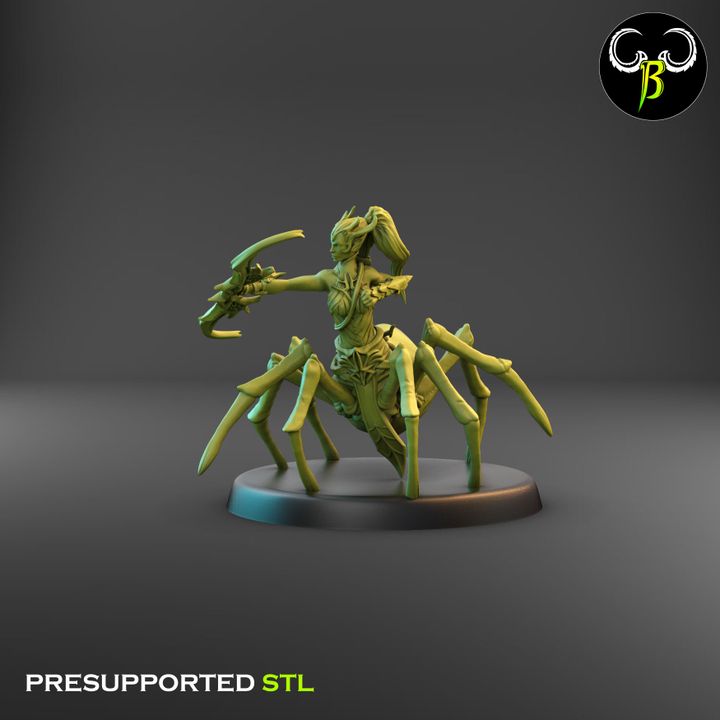 Spider God Favoured, Bow Squad - Spider Centaur Elves (7 Variants Available) - Clay Beast Creations