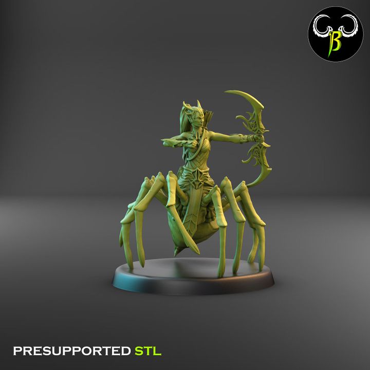 Spider God Favoured, Bow Squad - Spider Centaur Elves (7 Variants Available) - Clay Beast Creations