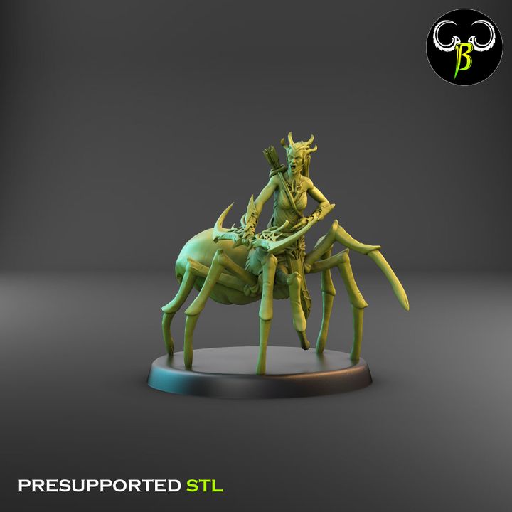 Spider God Favoured, Bow Squad - Spider Centaur Elves (7 Variants Available) - Clay Beast Creations