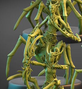 Spider God Favoured, Bow Squad - Spider Centaur Elves (7 Variants Available) - Clay Beast Creations