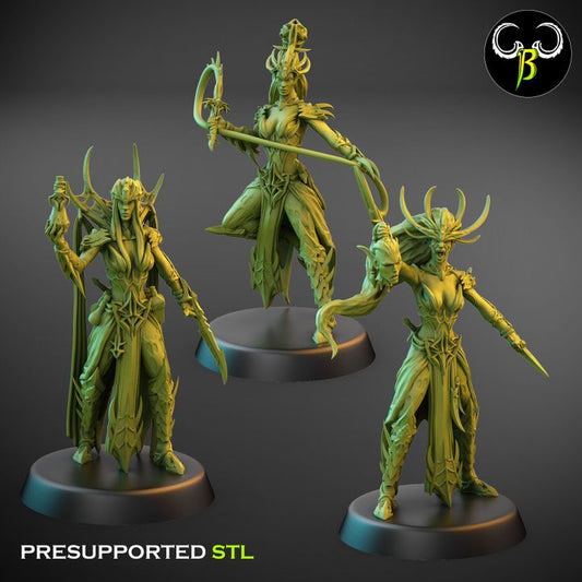 High Devout, Spider Cultist Leaders - Dark Elf Priests (3 Variants Available) - Clay Beast Creations