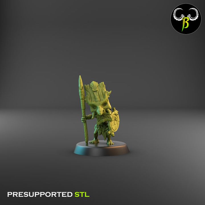 Shore Warriors, Lance Squad - Tikki Folk Melee Fighters (9 Variants Available) - Clay Beast Creations