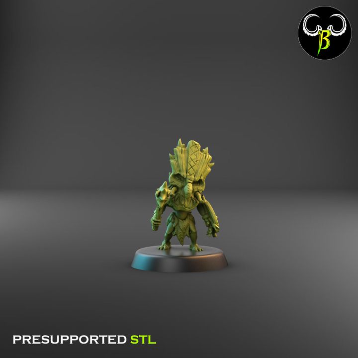 Shore Warriors, Blade Squad - Tikki Folk Melee Fighters (9 Variants Available) - Clay Beast Creations
