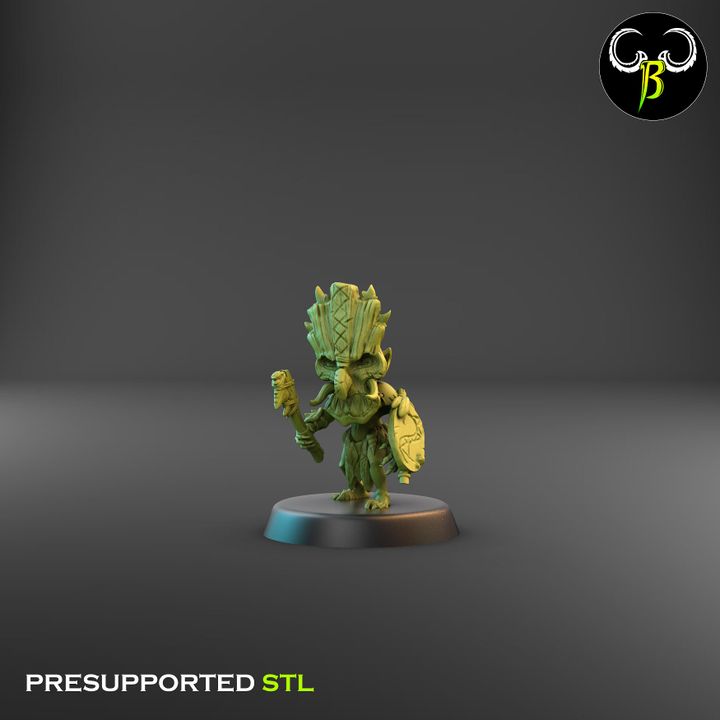 Shore Warriors, Blade Squad - Tikki Folk Melee Fighters (9 Variants Available) - Clay Beast Creations
