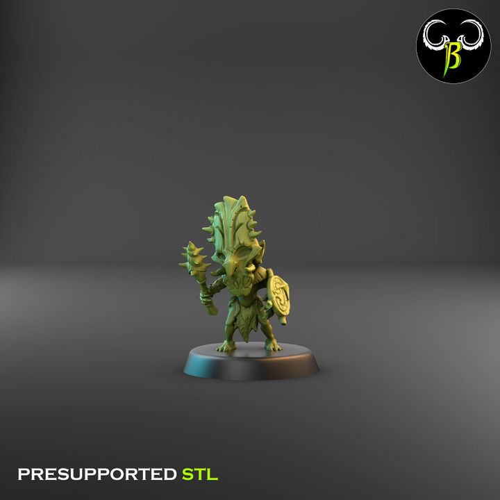 Shore Warriors, Blade Squad - Tikki Folk Melee Fighters (9 Variants Available) - Clay Beast Creations