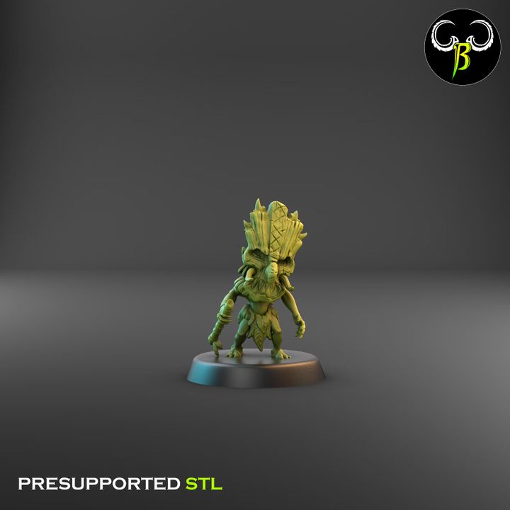Shore Warriors, Blowpipe Squad - Tikki Folk Ranged Fighters (9 Variants Available) - Clay Beast Creations
