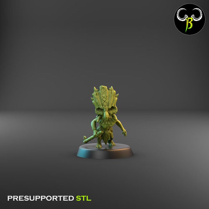 Shore Warriors, Blowpipe Squad - Tikki Folk Ranged Fighters (9 Variants Available) - Clay Beast Creations