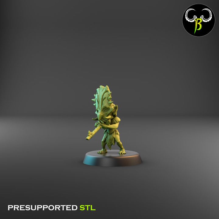 Shore Warriors, Blowpipe Squad - Tikki Folk Ranged Fighters (9 Variants Available) - Clay Beast Creations