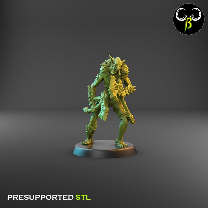 Tribztusks Double Axe Squad, Troll Soldiers (9 Variants Available) - Clay Beast Creations