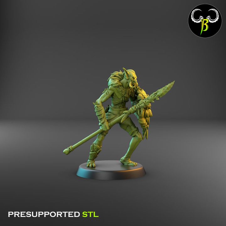 Tribztusks Spear & Shield Squad, Troll Soldiers (9 Variants Available) - Clay Beast Creations