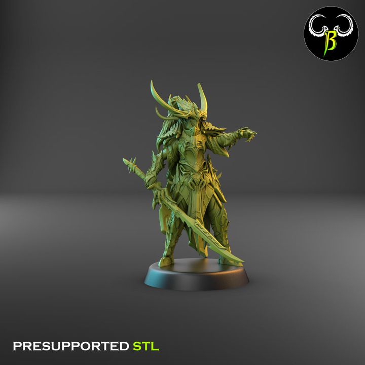 Venom Lords, Dark Elf Leaders (4 Variants Available) - Clay Beast Creations