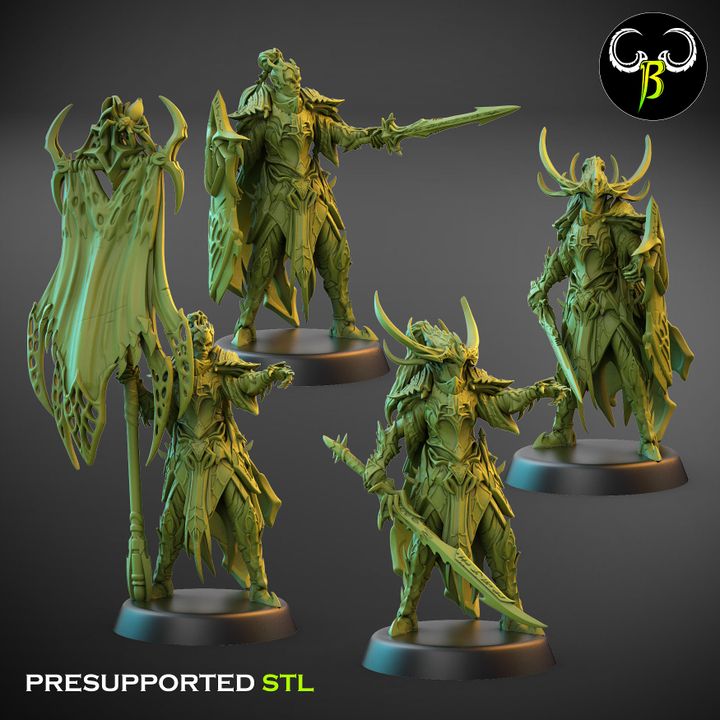 Venom Lords, Dark Elf Leaders (4 Variants Available) - Clay Beast Creations