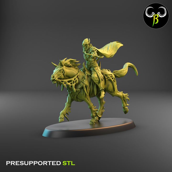 Webreavers, Dark Elf Cavalry Squad (9 Variants Available) - Clay Beast Creations