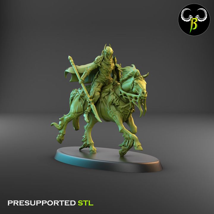 Webreavers, Dark Elf Cavalry Squad (9 Variants Available) - Clay Beast Creations