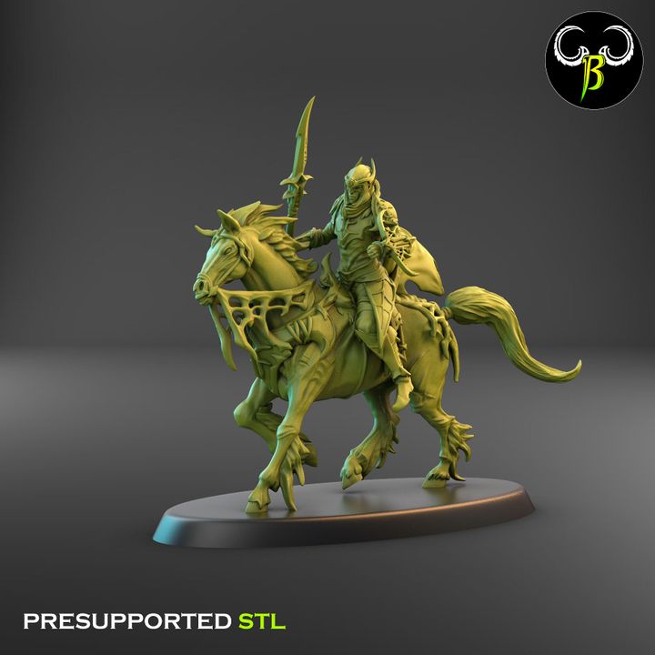 Webreavers, Dark Elf Cavalry Squad (9 Variants Available) - Clay Beast Creations