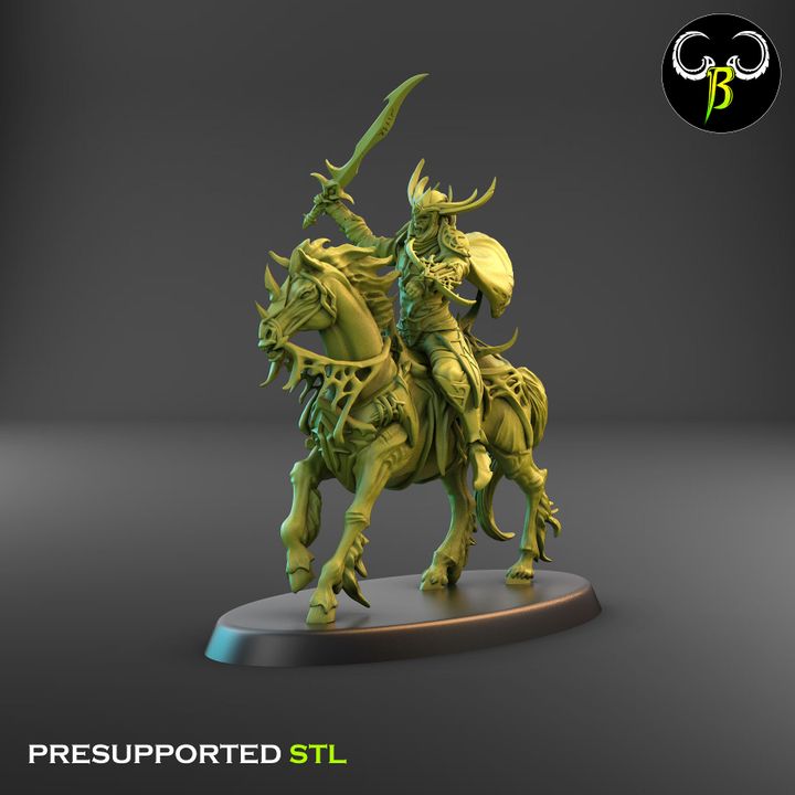 Webreavers, Dark Elf Cavalry Squad (9 Variants Available) - Clay Beast Creations