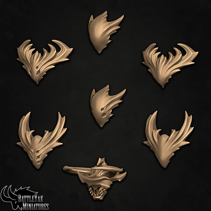 Ancient Caste Heads, Insect Folk Customisation Pack - 28mm Scale (23 Variants Available) - Battle Yak
