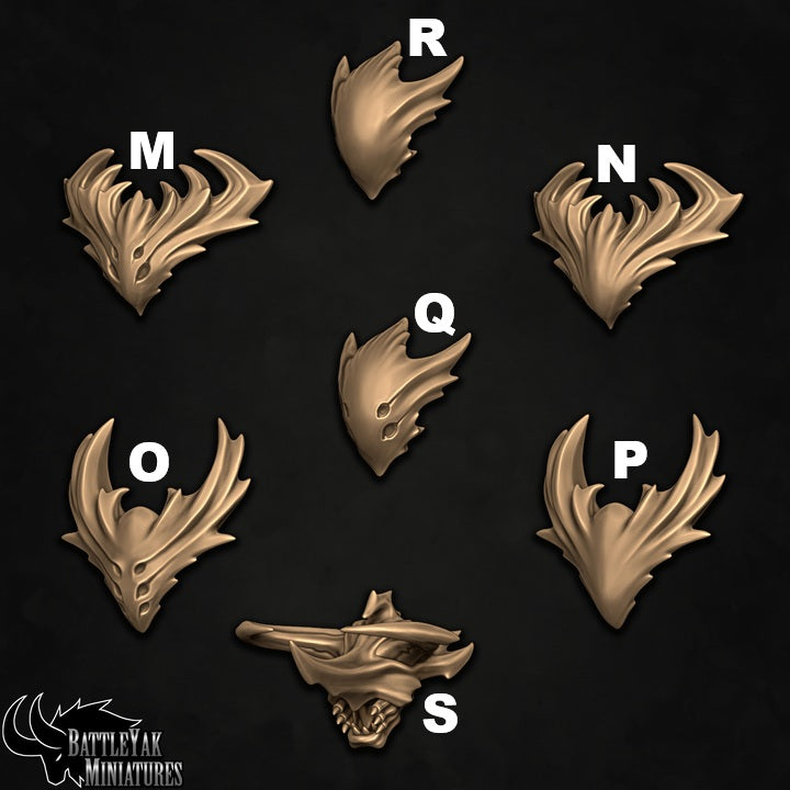 Ancient Caste Heads, Insect Folk Customisation Pack - 28mm Scale (23 Variants Available) - Battle Yak