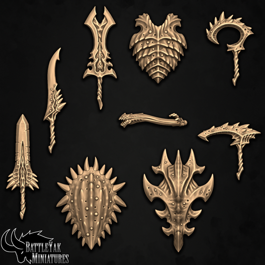 Primal Heart Weapons, Customisation Pack - 28mm Scale (9 Variants Available) - Battle Yak