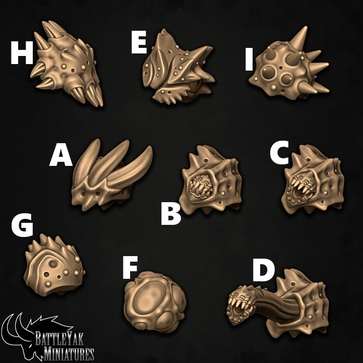 Primal Heart Apex Pauldrons, Customisation Pack - 32mm Scale (9 Variants Available) - Battle Yak