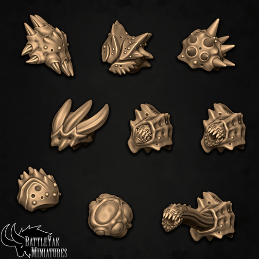 Primal Heart Apex Pauldrons, Customisation Pack - 28mm Scale (9 Variants Available) - Battle Yak