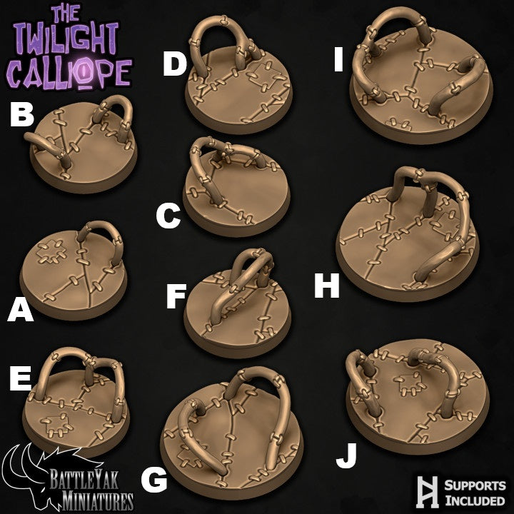 Twilight Calliope Bases - Stitched Tent or Skin Base Set (15 Variants Available) - Battle Yak
