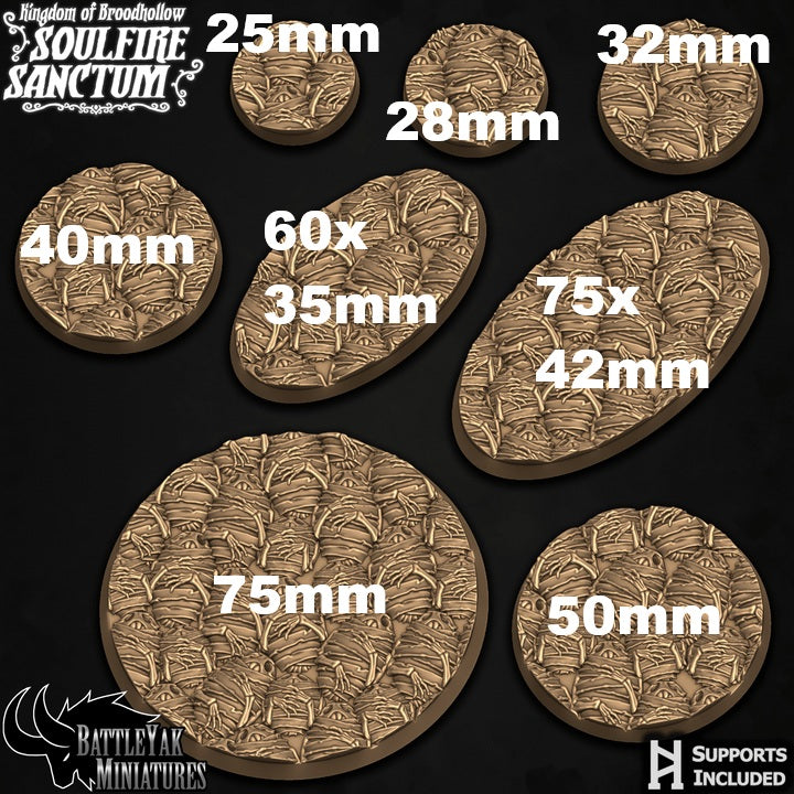 Hollow Husks Bases - Insect Skins and Bones Terrain Base Set (31 Variants Available) - Battle Yak