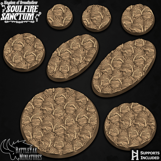 Hollow Husks Bases - Insect Skins and Bones Terrain Base Set (31 Variants Available) - Battle Yak