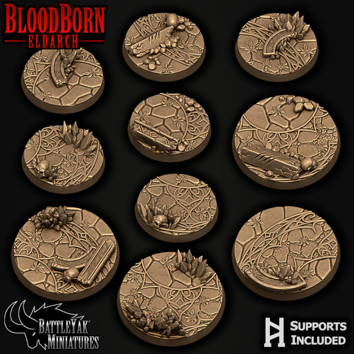 Golden Age Ruins Base Set - Crystals and Ruins Terrain Bases (15 Variants Available) - Battle Yak