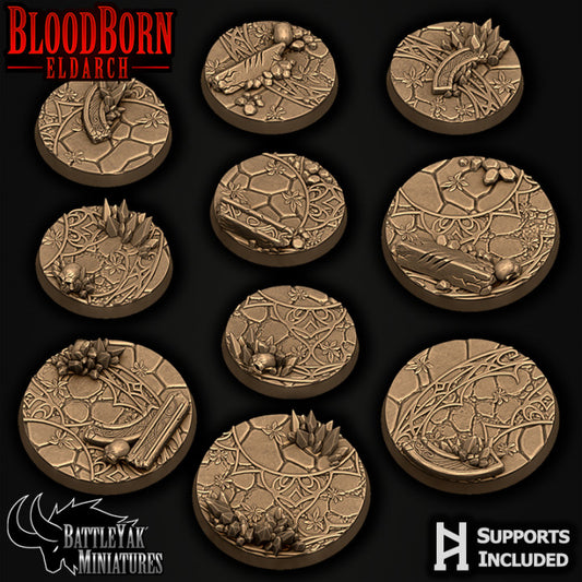 Golden Age Ruins Base Set - Crystals and Ruins Terrain Bases (15 Variants Available) - Battle Yak