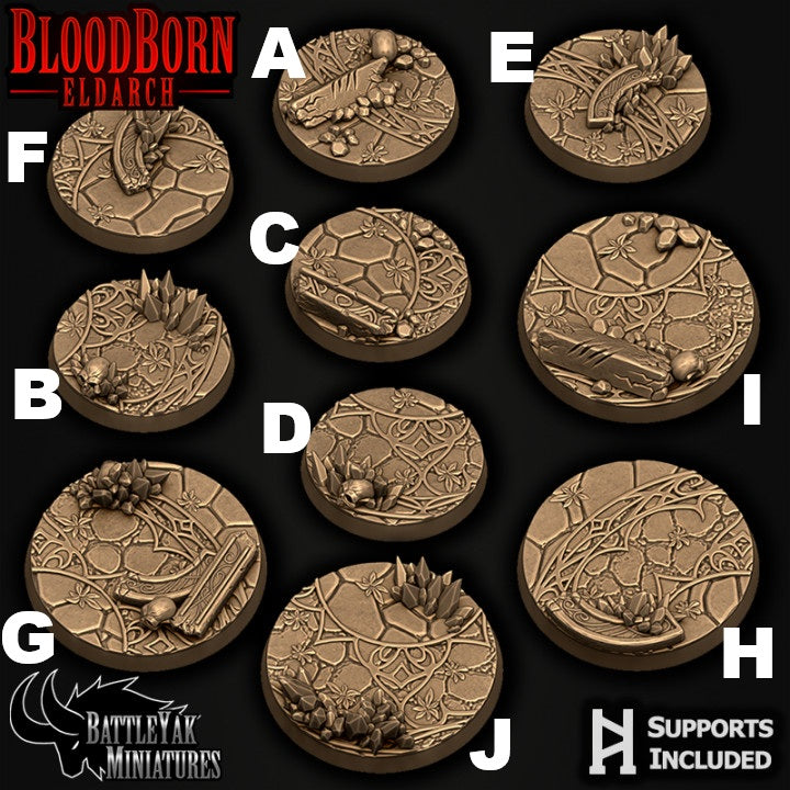 Golden Age Ruins Base Set - Crystals and Ruins Terrain Bases (15 Variants Available) - Battle Yak