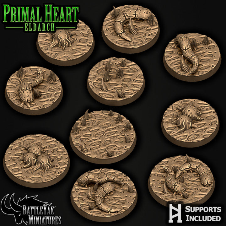 Primal Growth Bases - Spikes, Eggs and Tendrils Terrain Base Set (15 Variants Available) - Battle Yak