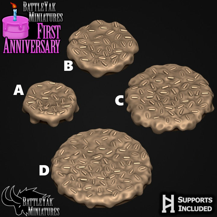 Delicious Frosting Bases - Cake with Sprinkles Design Base Set (5 Variants Available) - Battle Yak