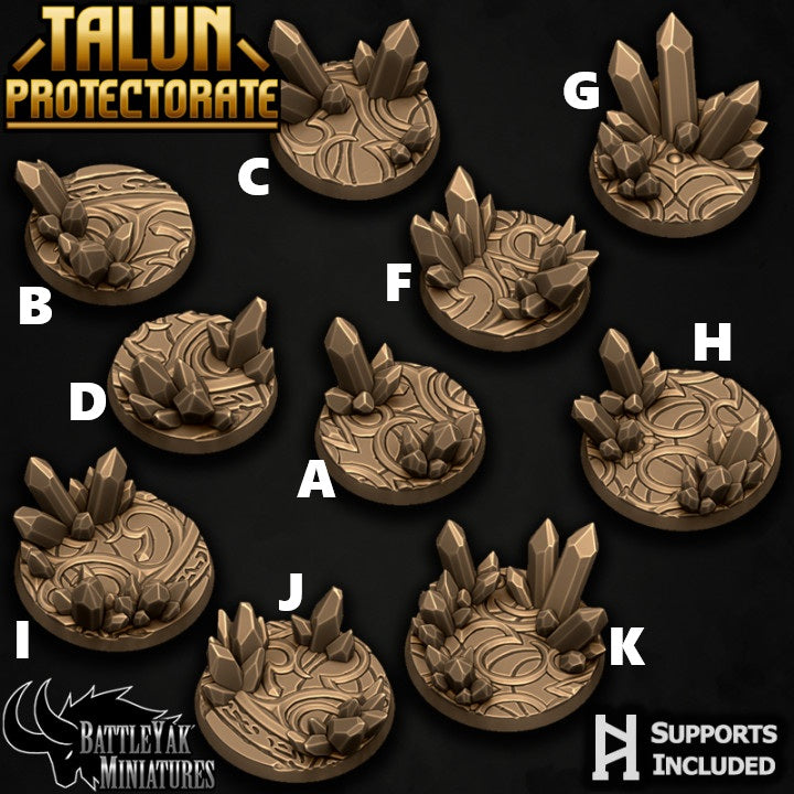 Lucent Cathedral Bases - Crystal Growth Temple Base Set (15 Variants Available) - Battle Yak