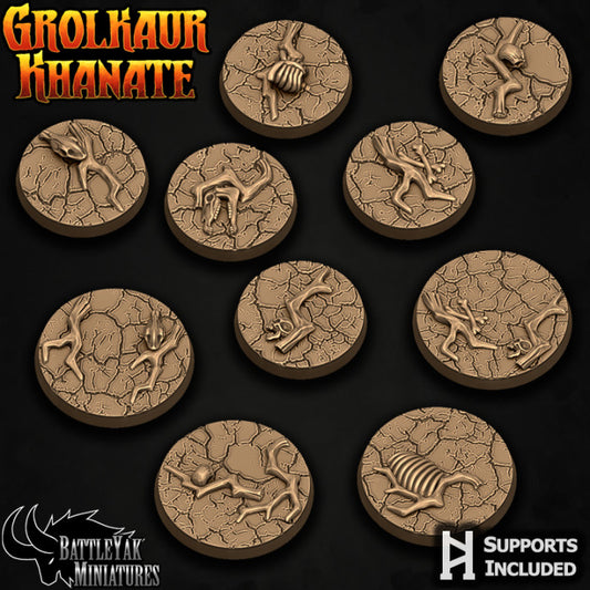Grolkaur Khanate Bases - Wasteland Base Set (19 Variants Available) - Battle Yak