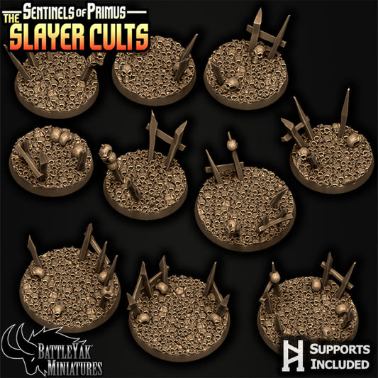 Killing Fields Bases - Skulls, Spikes and Fences Base Set (15 Variants Available) - Battle Yak