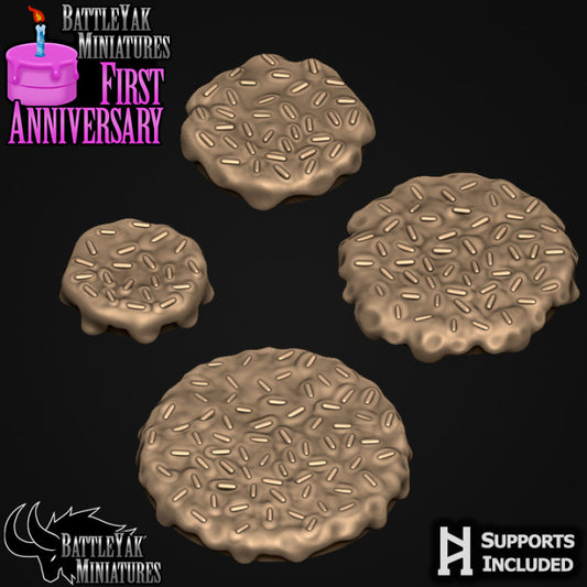 Delicious Frosting Bases - Cake with Sprinkles Design Base Set (5 Variants Available) - Battle Yak